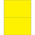 Bsc Preferred 8-1/2 x 5-1/2'' Yellow Removable Rectangle Laser Labels, 200PK S-14076Y
